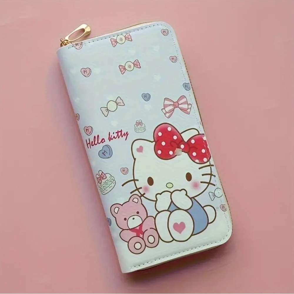 Sanrio Hello Kitty Trendy Wallet  Lightweight Leather Coin Card Organizer new